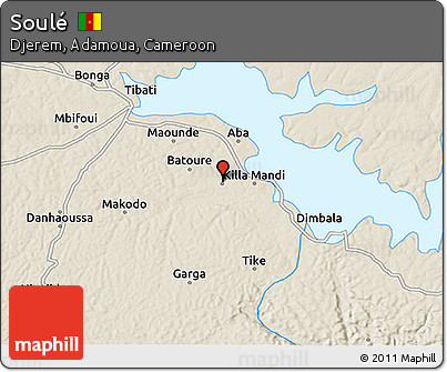 Shaded Relief 3D Map of Soulé