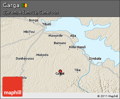 Shaded Relief 3D Map of Garga