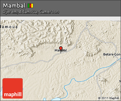 Shaded Relief 3D Map of Mambal