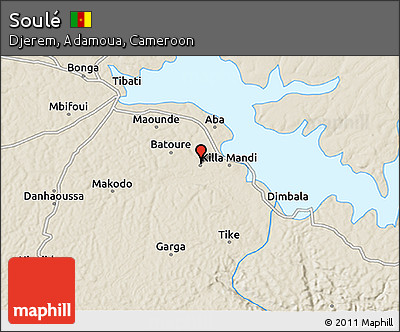 Shaded Relief 3D Map of Soulé