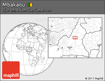 Blank Location Map of Mbakaou