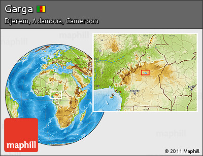 Physical Location Map of Garga