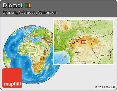 Physical Location Map of Djombi
