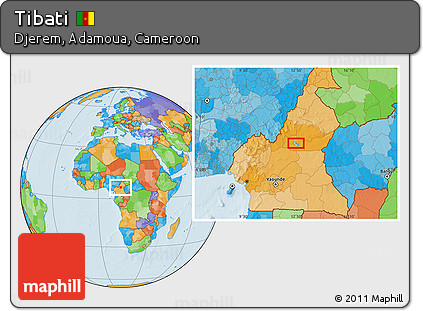 Political Location Map of Tibati