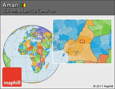 Political Location Map of Aman