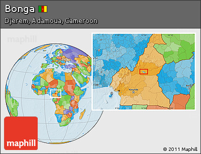 Political Location Map of Bonga
