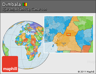 Political Location Map of Dimbala