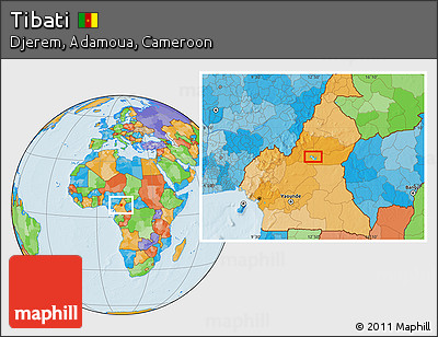 Political Location Map of Tibati