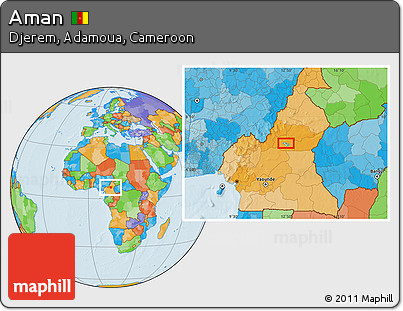 Political Location Map of Aman