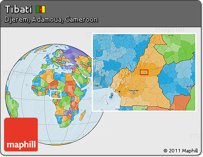 Political Location Map of Tibati