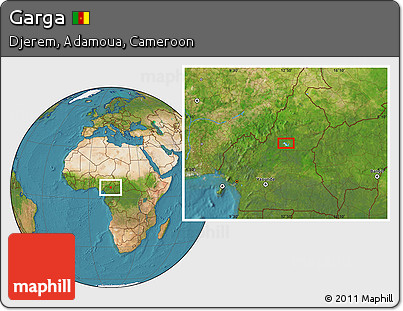 Satellite Location Map of Garga