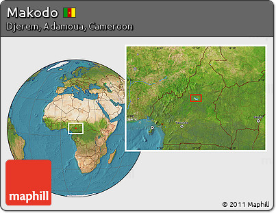 Satellite Location Map of Makodo