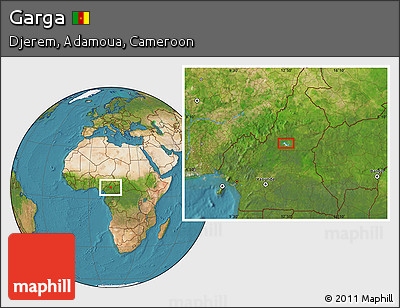Satellite Location Map of Garga