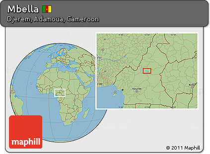 Savanna Style Location Map of Mbella