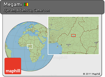 Savanna Style Location Map of Megami