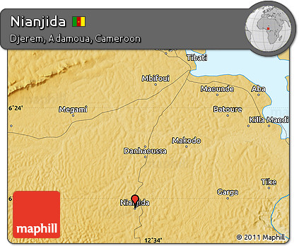 Physical Map of Nianjida