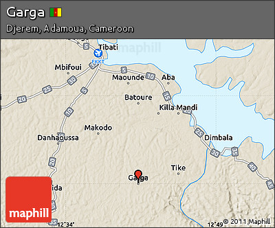 Shaded Relief Map of Garga
