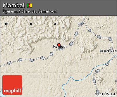 Shaded Relief Map of Mambal