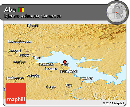 Physical Panoramic Map of Aba