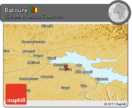 Physical Panoramic Map of Batouré