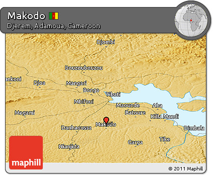Physical Panoramic Map of Makodo