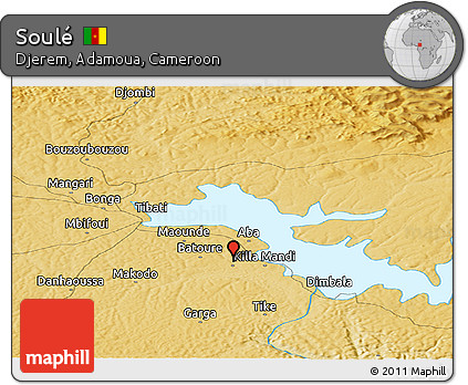 Physical Panoramic Map of Soulé