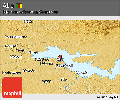 Physical Panoramic Map of Aba
