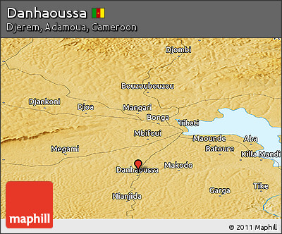Physical Panoramic Map of Danhaoussa