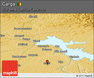 Physical Panoramic Map of Garga