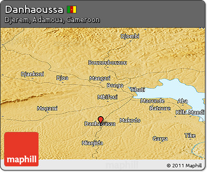 Physical Panoramic Map of Danhaoussa