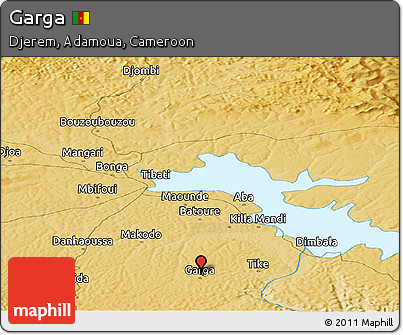 Physical Panoramic Map of Garga