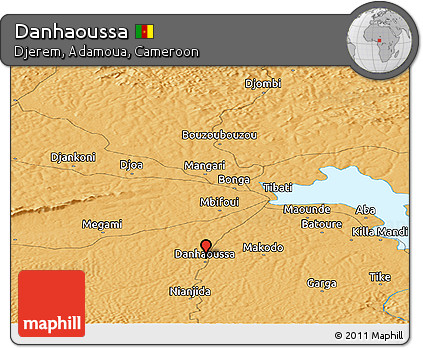 Political Panoramic Map of Danhaoussa
