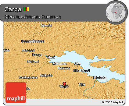 Political Panoramic Map of Garga