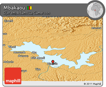 Political Panoramic Map of Mbakaou