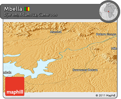 Political Panoramic Map of Mbella
