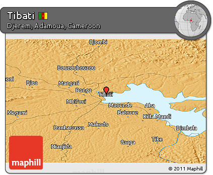 Political Panoramic Map of Tibati