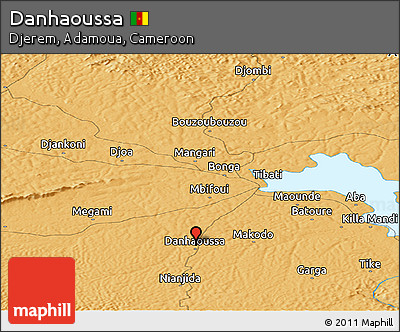 Political Panoramic Map of Danhaoussa
