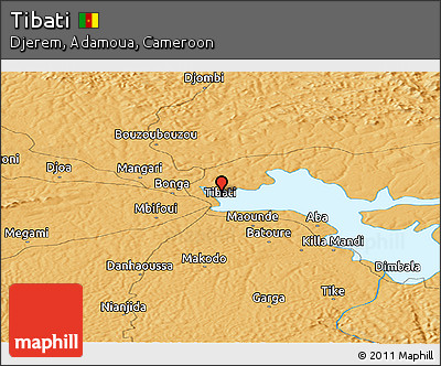 Political Panoramic Map of Tibati
