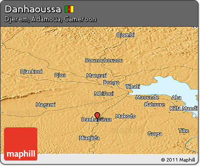 Political Panoramic Map of Danhaoussa