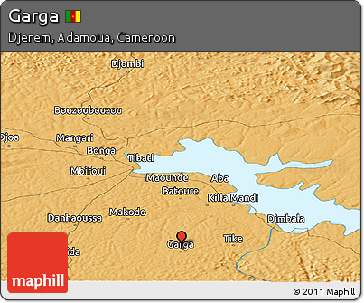 Political Panoramic Map of Garga