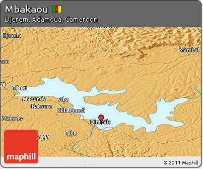 Political Panoramic Map of Mbakaou