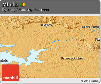 Political Panoramic Map of Mbella
