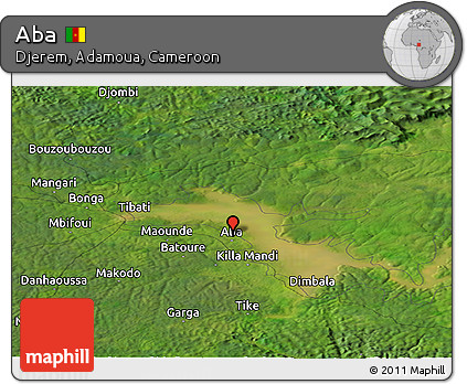 Satellite Panoramic Map of Aba