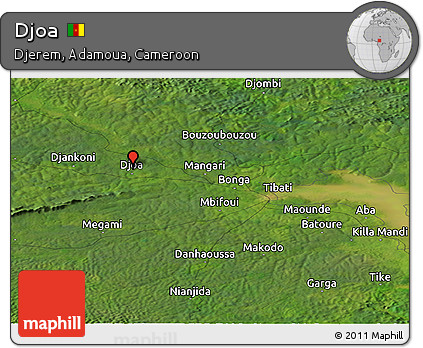 Satellite Panoramic Map of Djoa