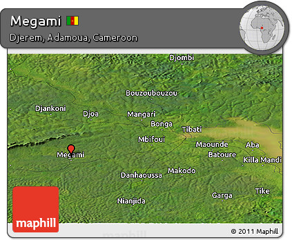 Satellite Panoramic Map of Megami