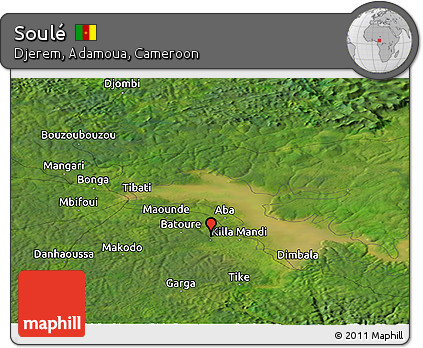 Satellite Panoramic Map of Soulé