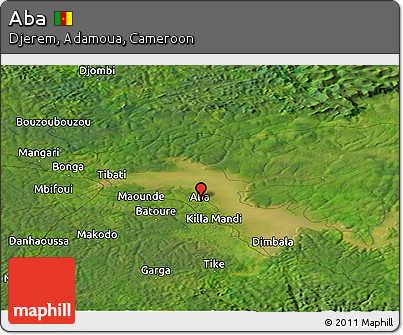 Satellite Panoramic Map of Aba
