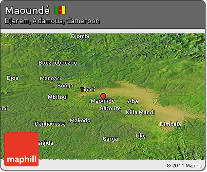 Satellite Panoramic Map of Maoundé