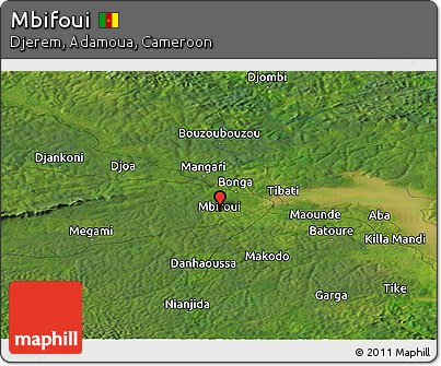 Satellite Panoramic Map of Mbifoui