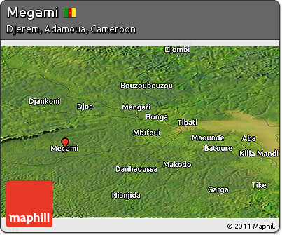 Satellite Panoramic Map of Megami